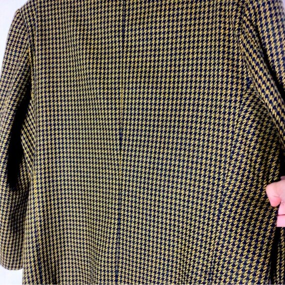 Vintage Two Roads Yellow Black Houndstooth Blazer - Picture 12 of 15